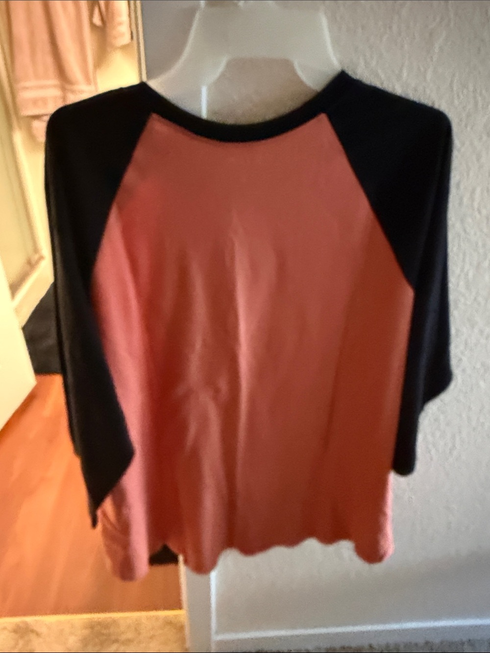 Torrid Orange and Black Pumpkin Face Raglan Top - Picture 5 of 6